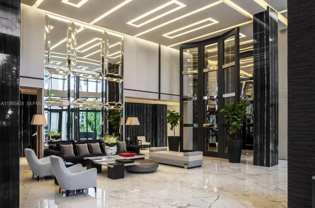 an aerial view of a entryway