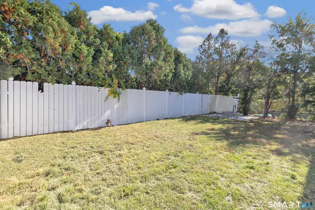 a view of a backyard