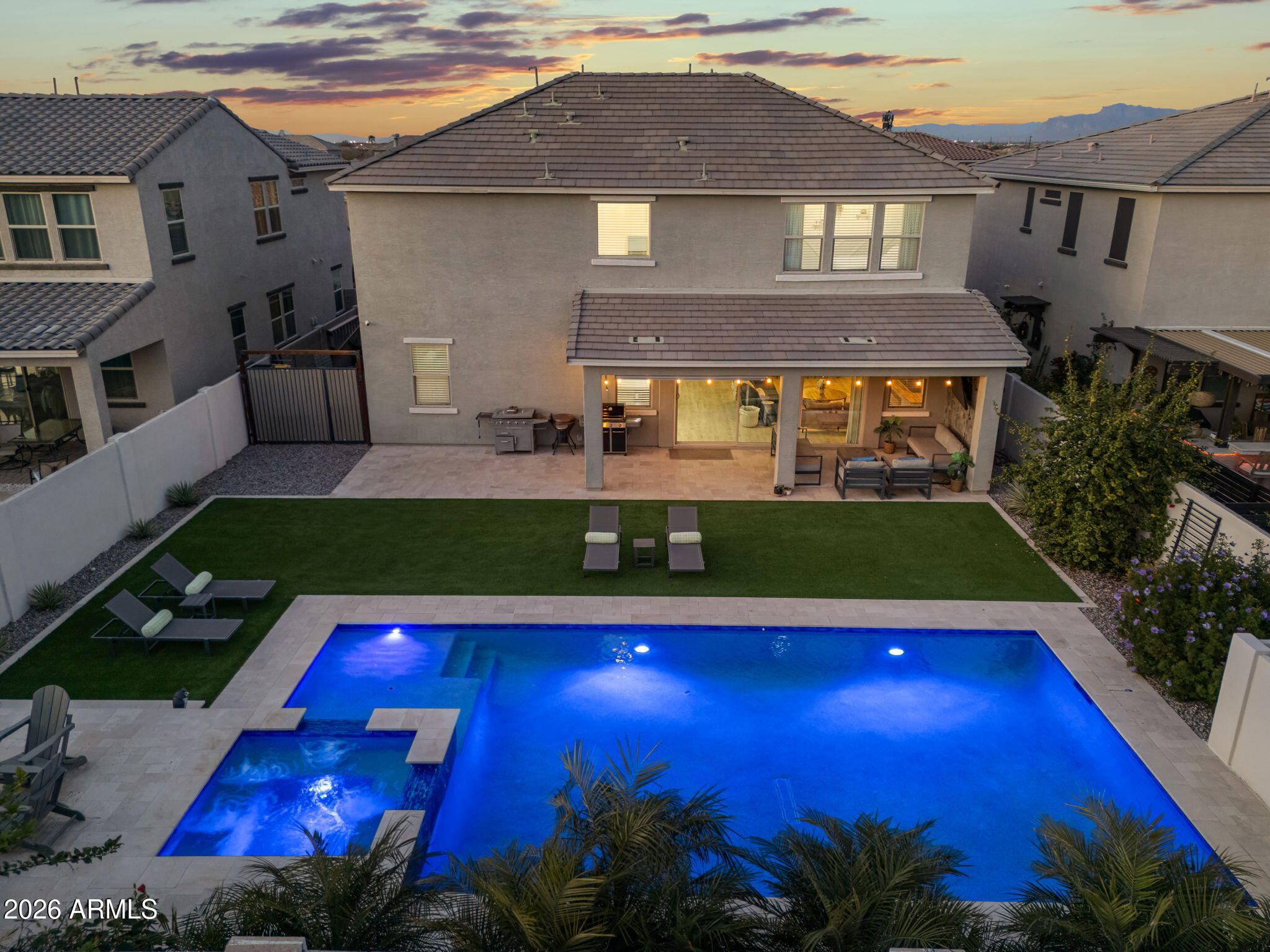 1663 West Gordon Street San Tan Valley, AZ 85144 - Photo 2 of 54 a view of an house with swimming pool yard and patio