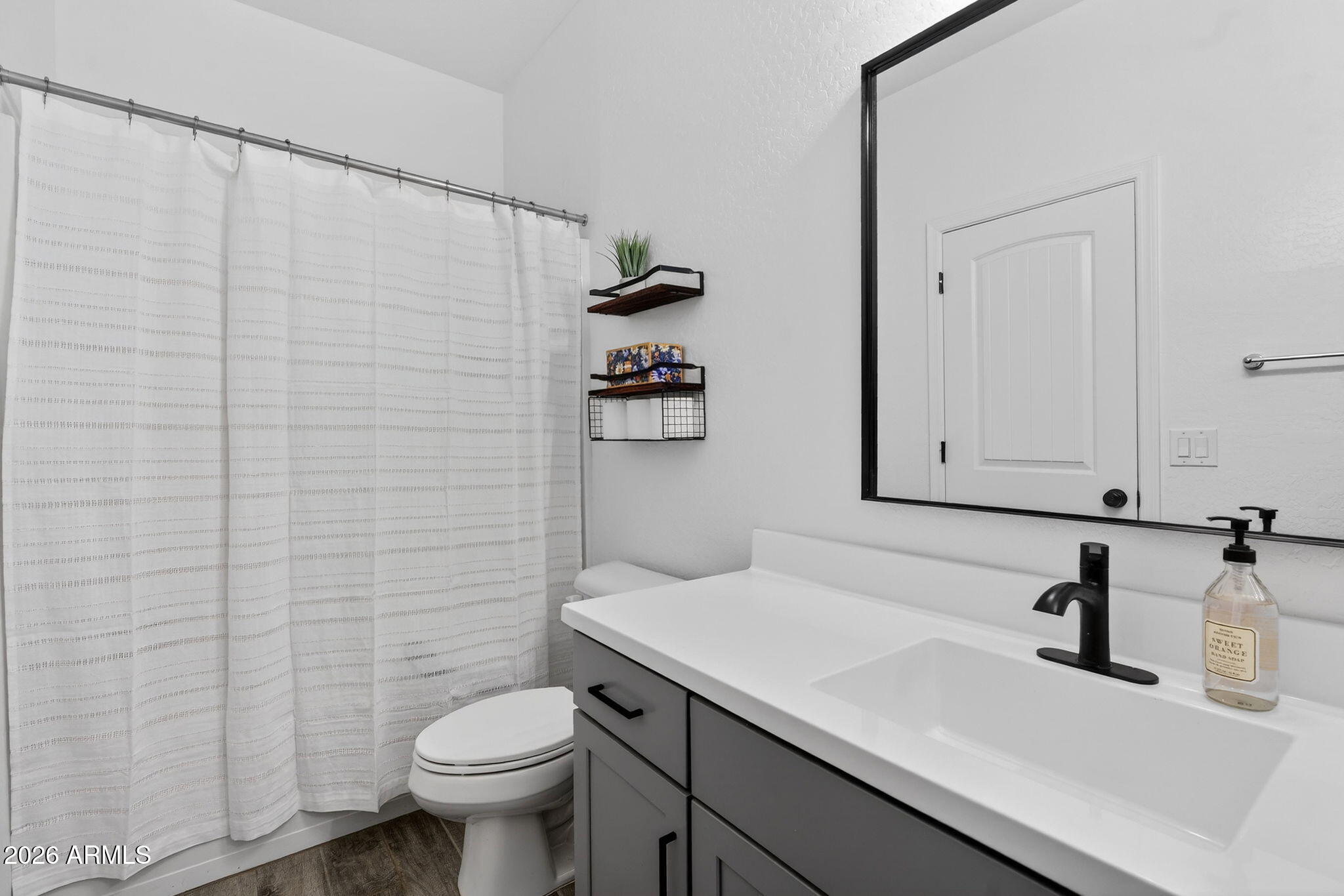 1663 West Gordon Street San Tan Valley, AZ 85144 - Photo 39 of 54 a bathroom with a sink a toilet and shower
