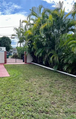 a view of outdoor space with garden