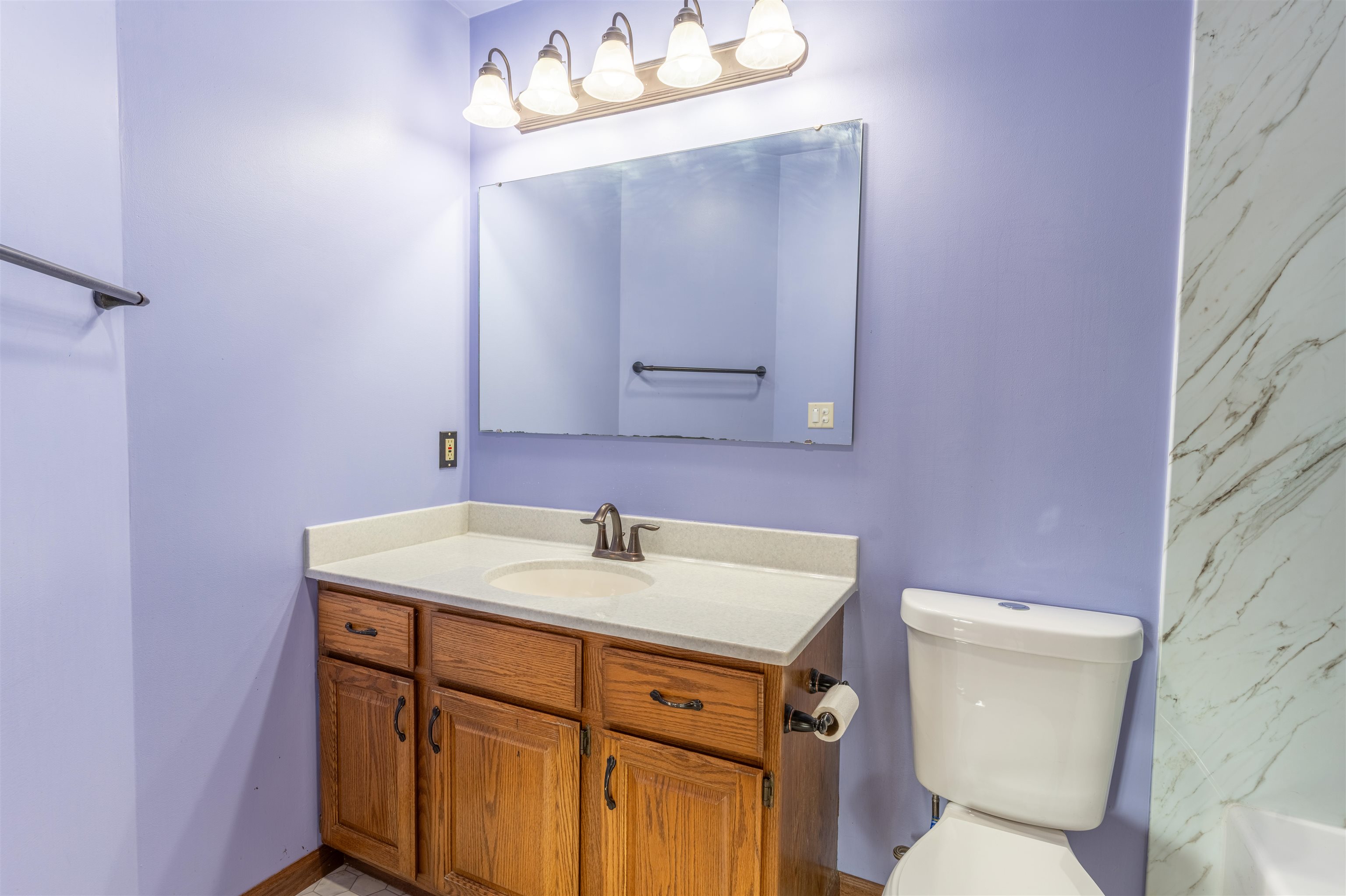 151 North Fox Run Lane Byron, IL 61010 - Photo 23 of 37 a bathroom with a sink a toilet and mirror