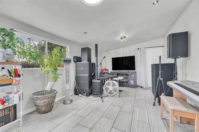 a view of open space with a big yard