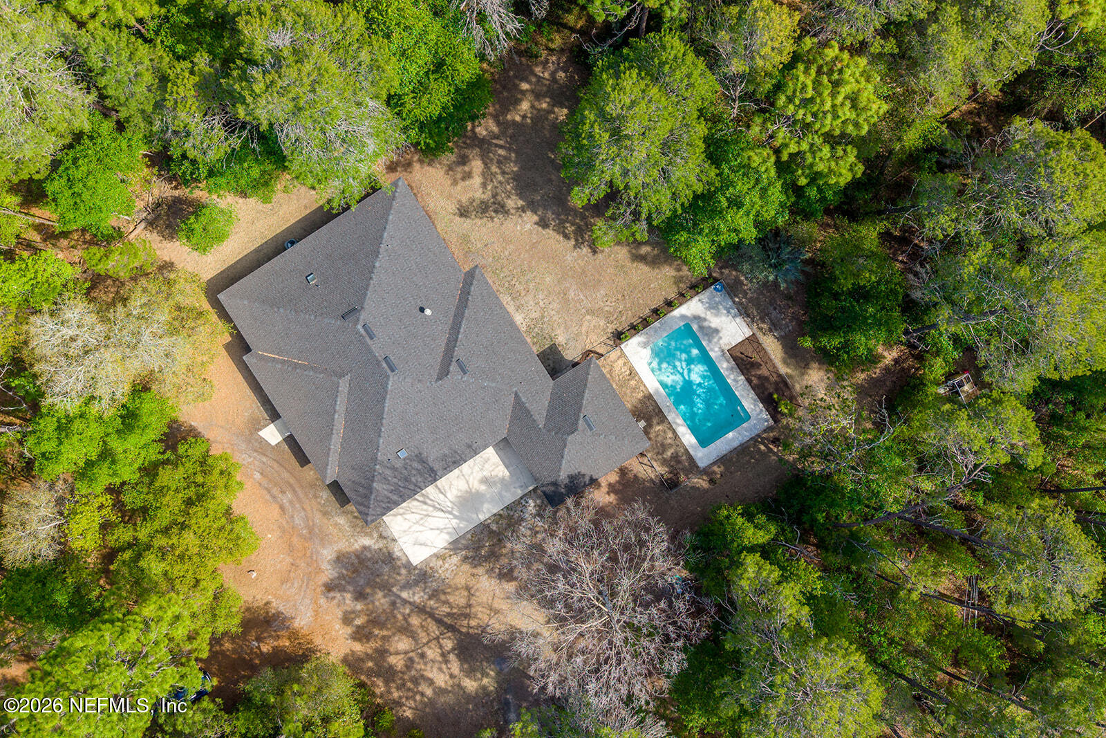 6240 Payne Road Keystone Heights, FL 32656 - Photo 3 of 43 an aerial view of house with yard and outdoor seating