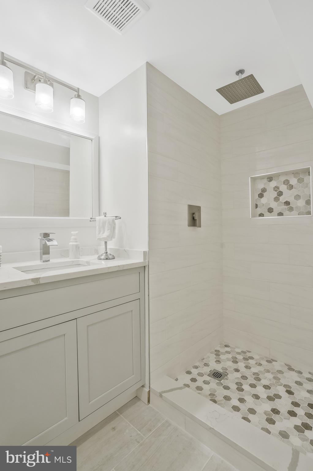 6910 Spur Road Springfield, VA 22153 - Photo 46 of 59 Stunning LL full bath with rainfall shower