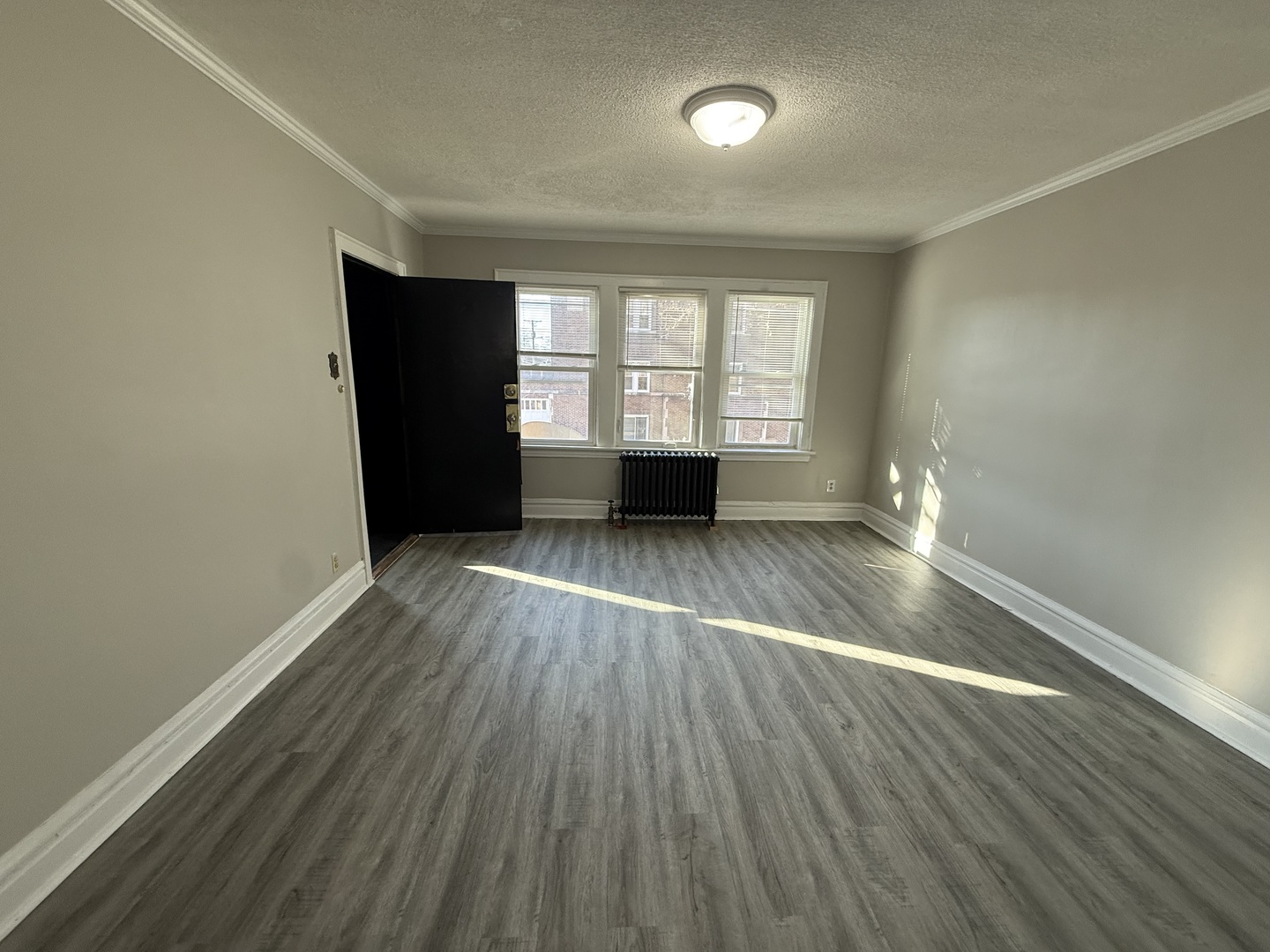 6443 23rd Street, Unit 12 Berwyn, IL 60402 - Photo 4 of 9 an empty room with wooden floor and windows