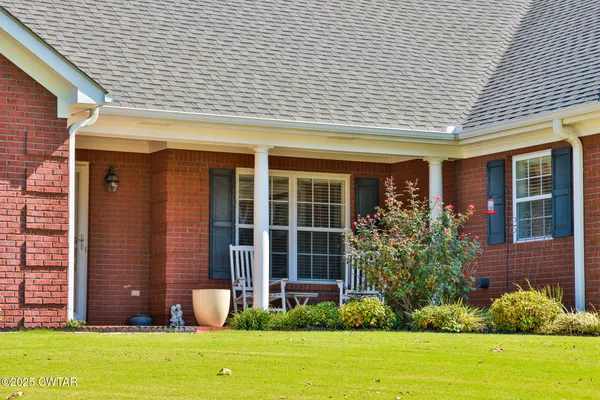 a front view of a building