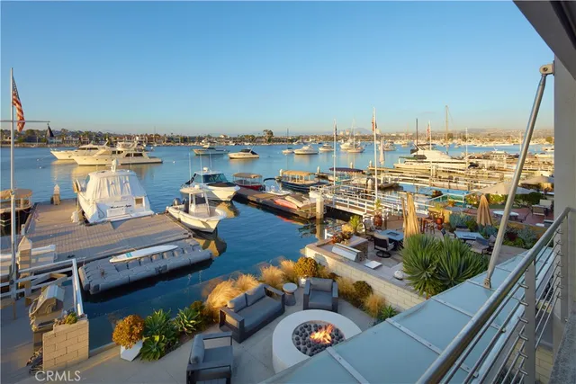 a view of a balcony with wooden floor