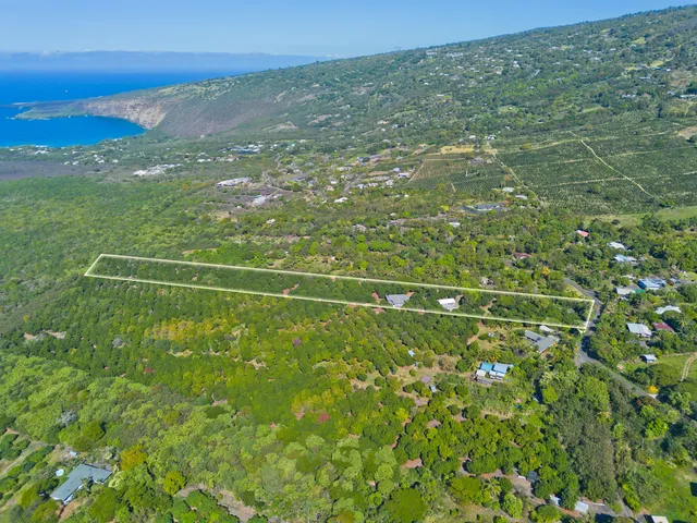 a view of a field with an ocean