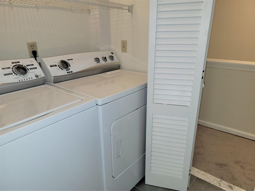 174 Lowell Road, Unit 24 Mashpee, MA 02649 - Photo 14 of 16 a utility room with dryer and washer