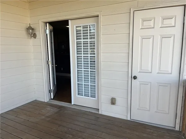 a view of a door of the house