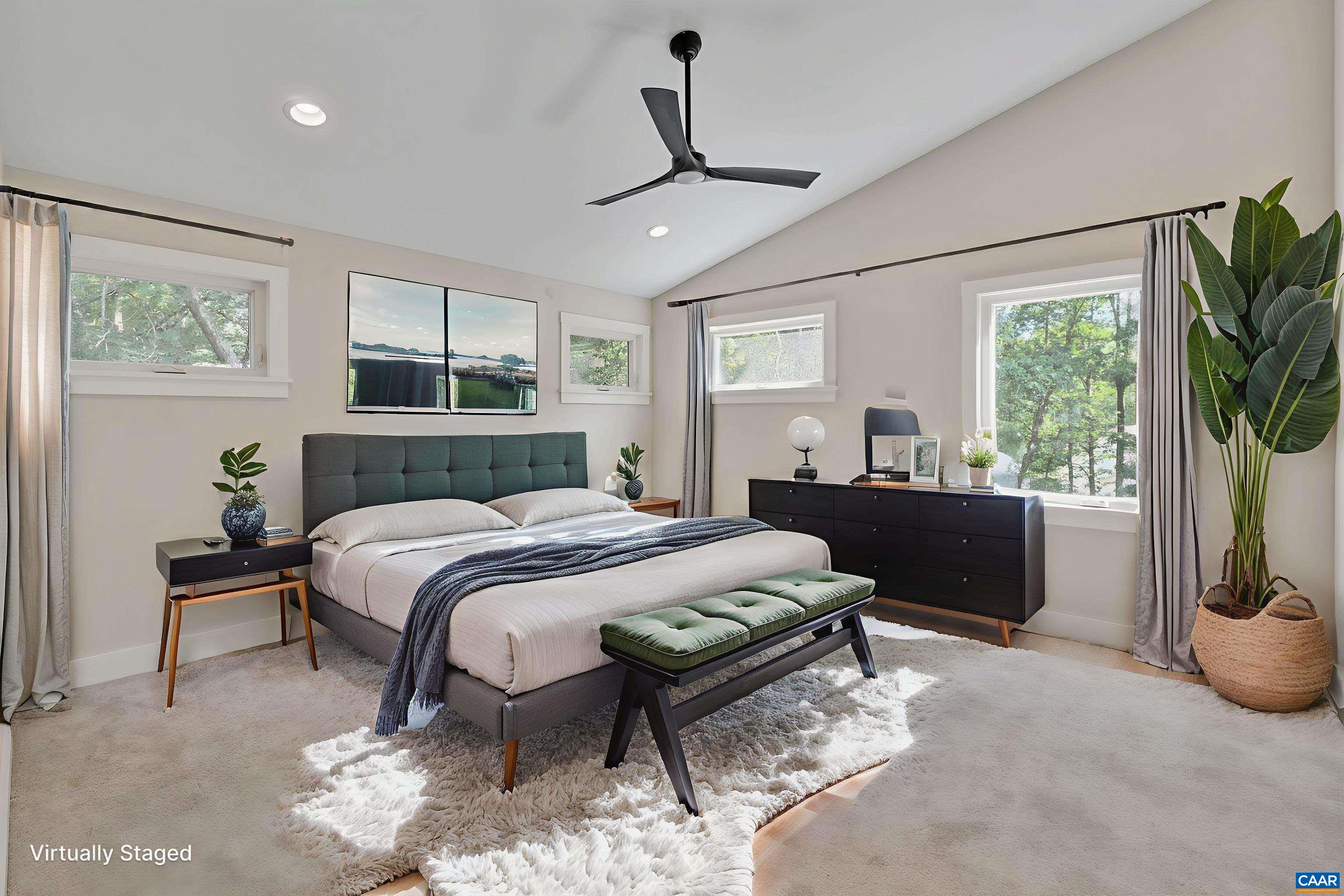 34 Turkeysag Trail Palmyra, VA 22963 - Photo 23 of 55 a bedroom with a bed lamps and window