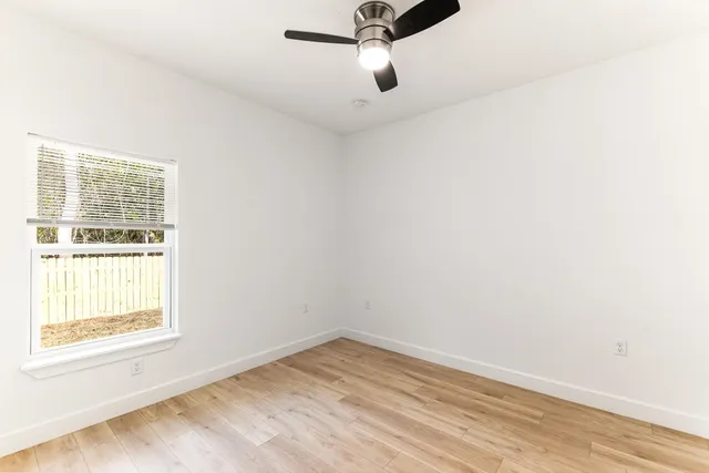 an empty room with a window