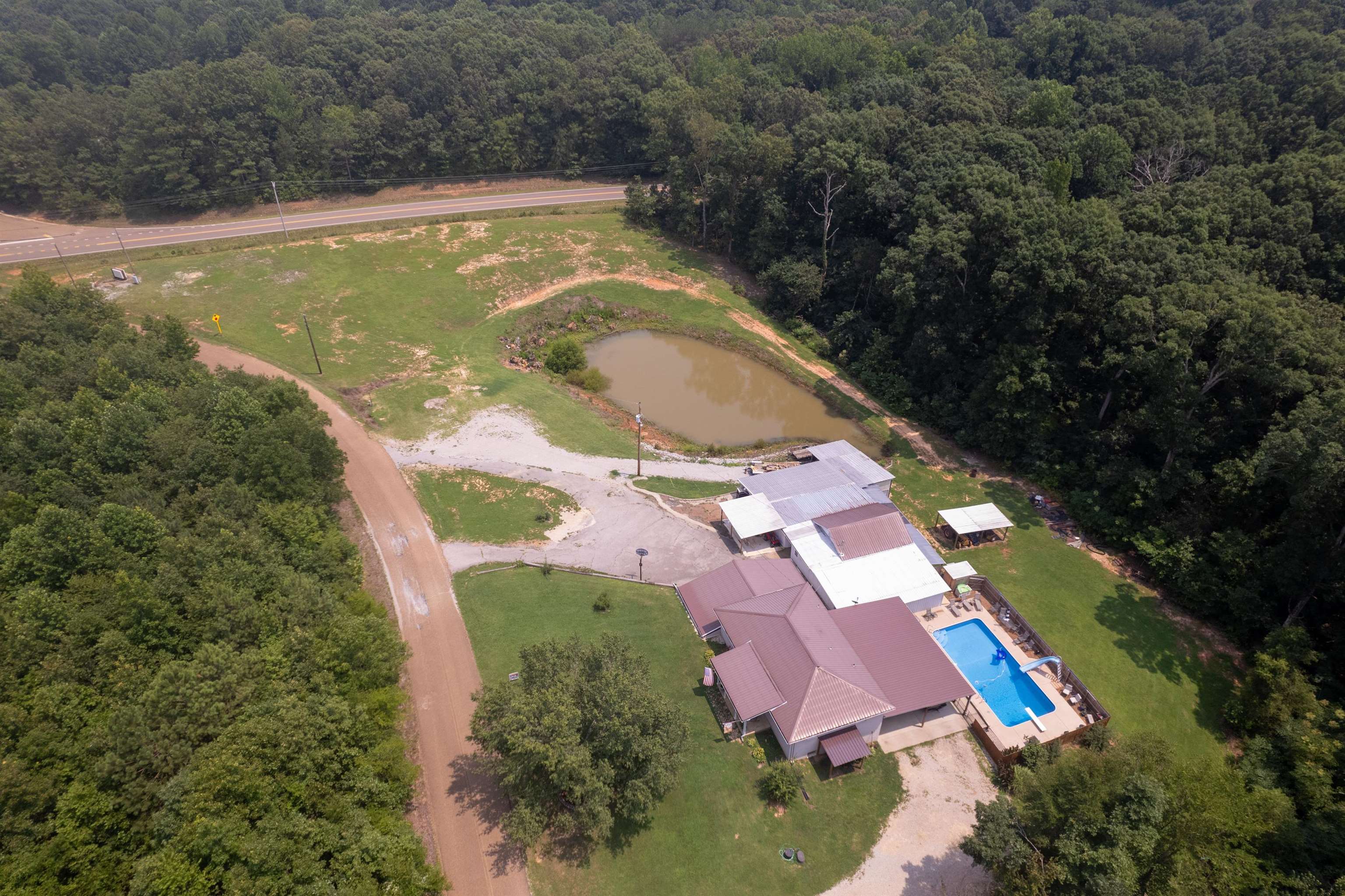 105 Jody Road Medon, TN 38356 - Photo 30 of 33 an aerial view of house with outdoor space and swimming pool