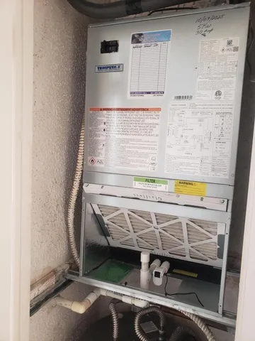 a close view of water heater