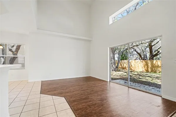 a view of an empty room and window