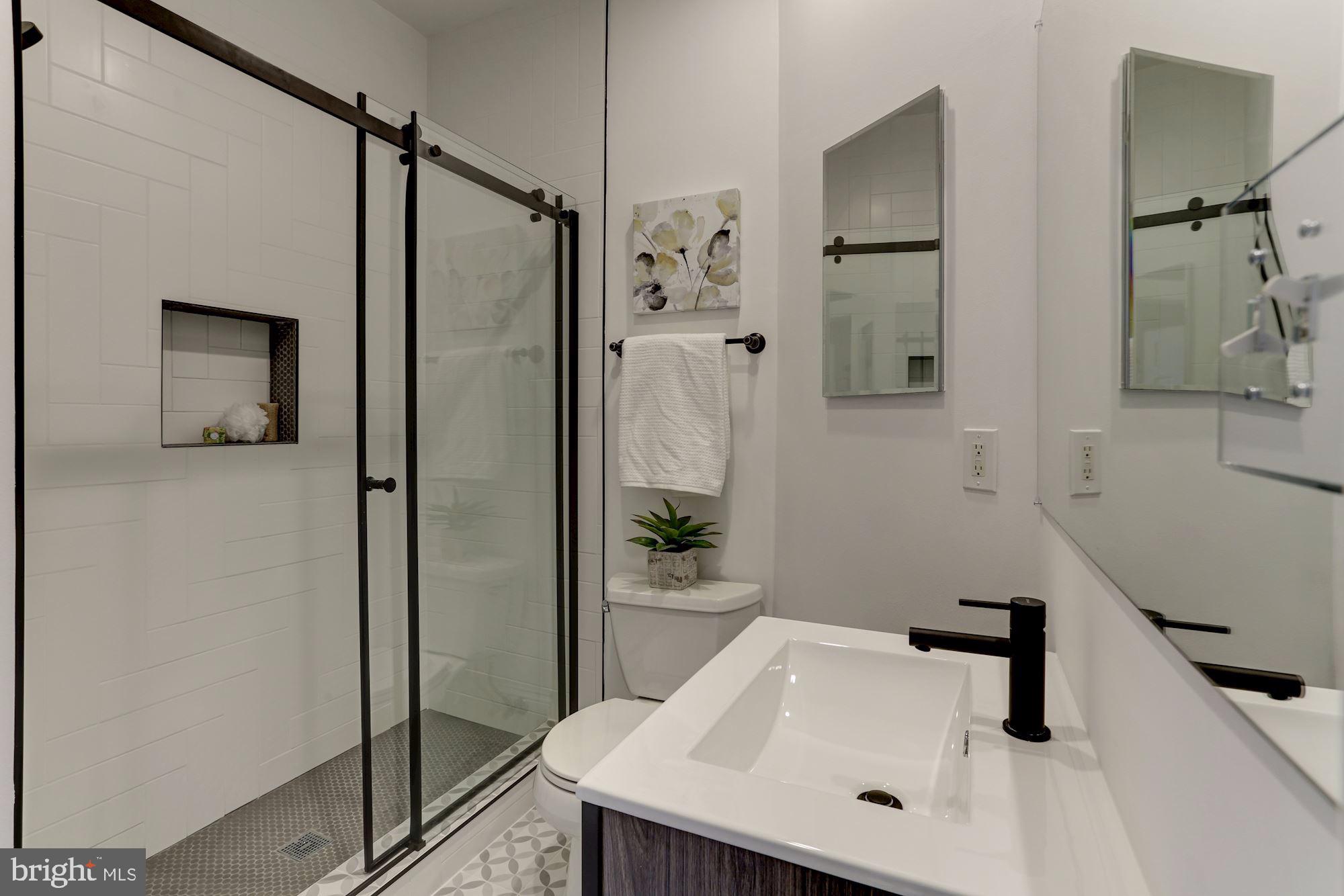 1515 P Street Northwest, Unit 2 Washington, DC 20005 - Photo 9 of 17 Stunning Master Bathroom with Walk-In Shower