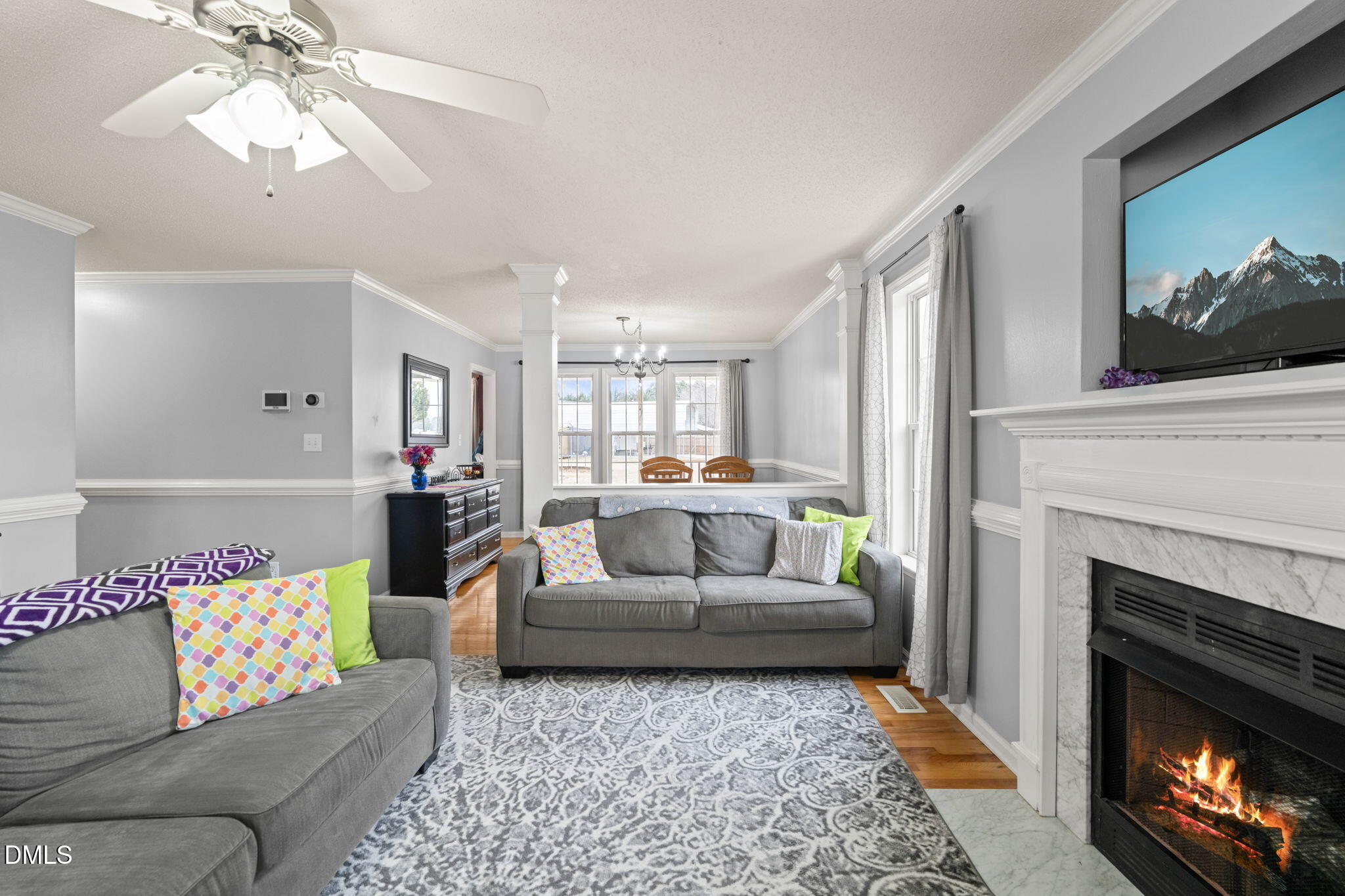 16 Saddle Ridge Drive Willow Spring, NC 27592 - Photo 8 of 53 Living room with gas fireplace