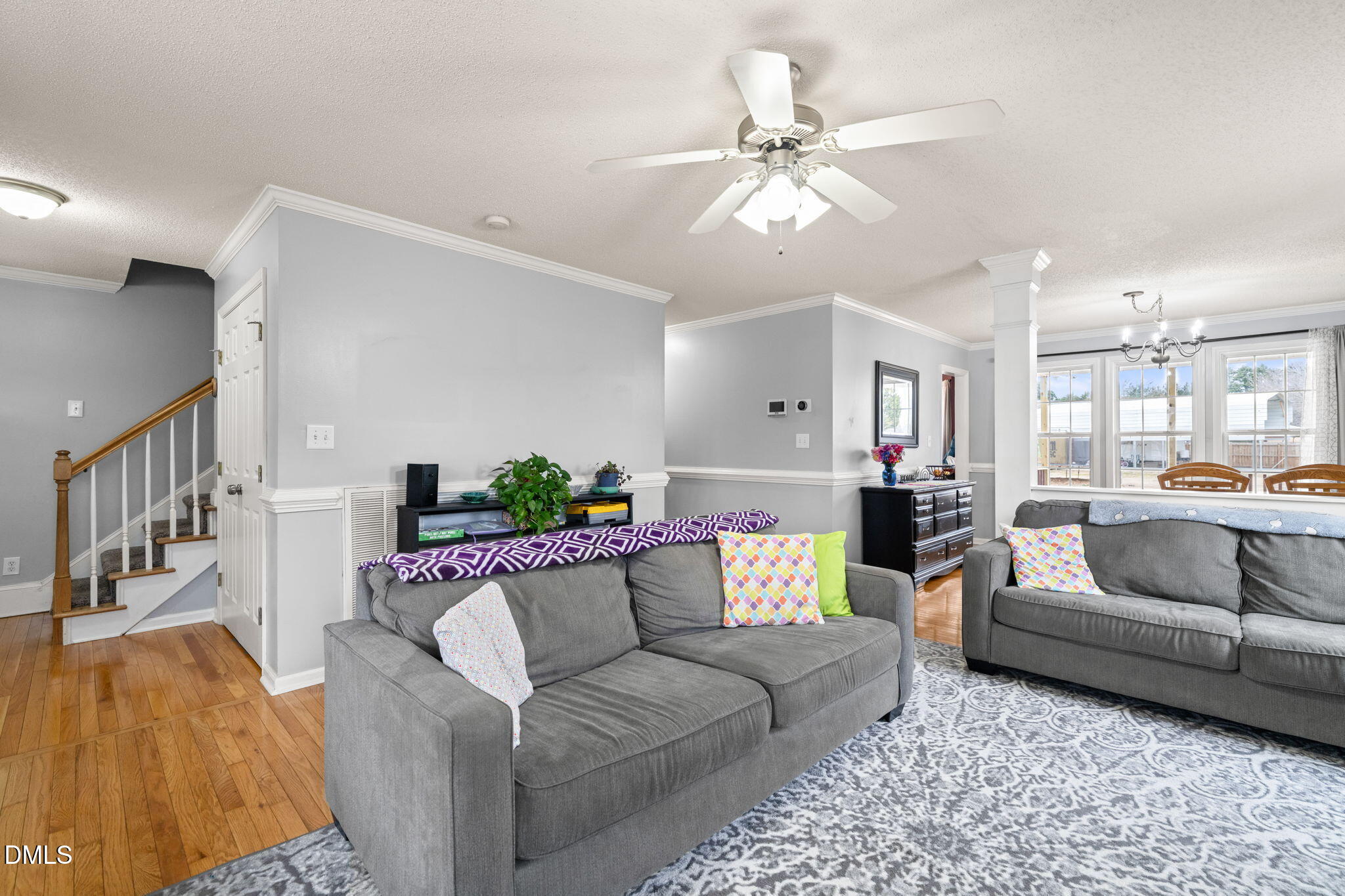 16 Saddle Ridge Drive Willow Spring, NC 27592 - Photo 9 of 53 Living room with view of staircase