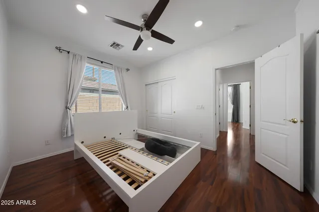 a view of entryway with wooden floor