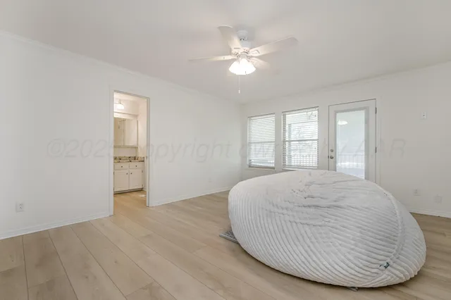 a view of a livingroom with a large window