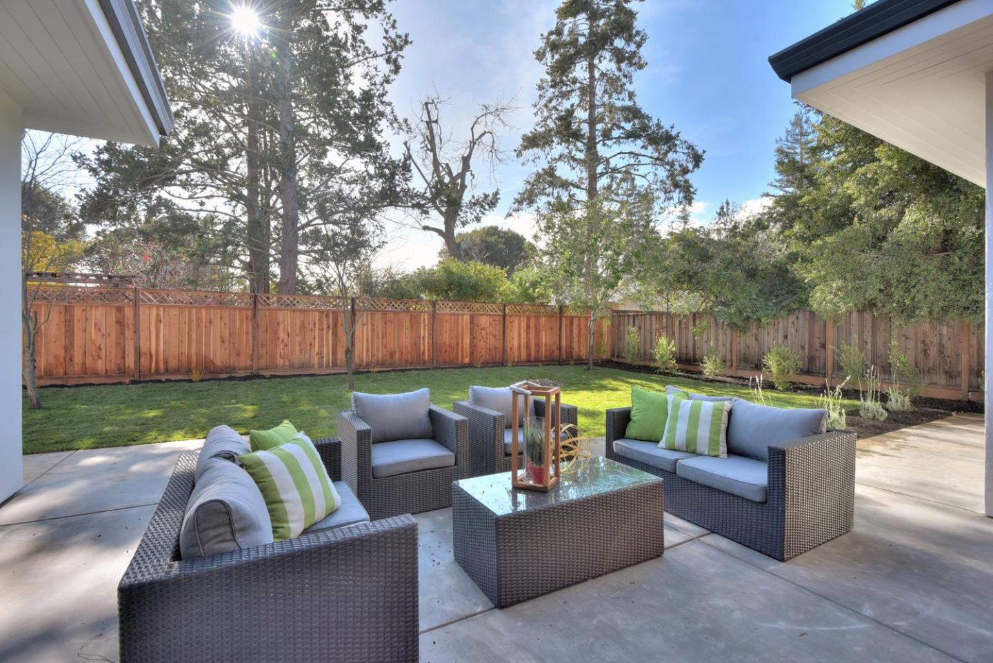 978 Covington Road Los Altos, CA 94024 - Photo 36 of 39 a view of patio with couches and a fire pit