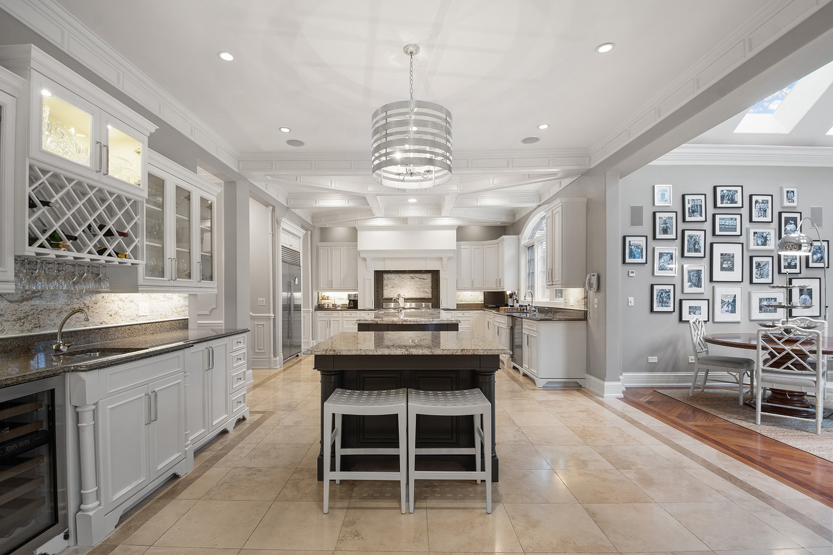 20 Old Mill Road Lake Forest, IL 60045 - Photo 16 of 64 a kitchen with granite countertop a sink stove and cabinets