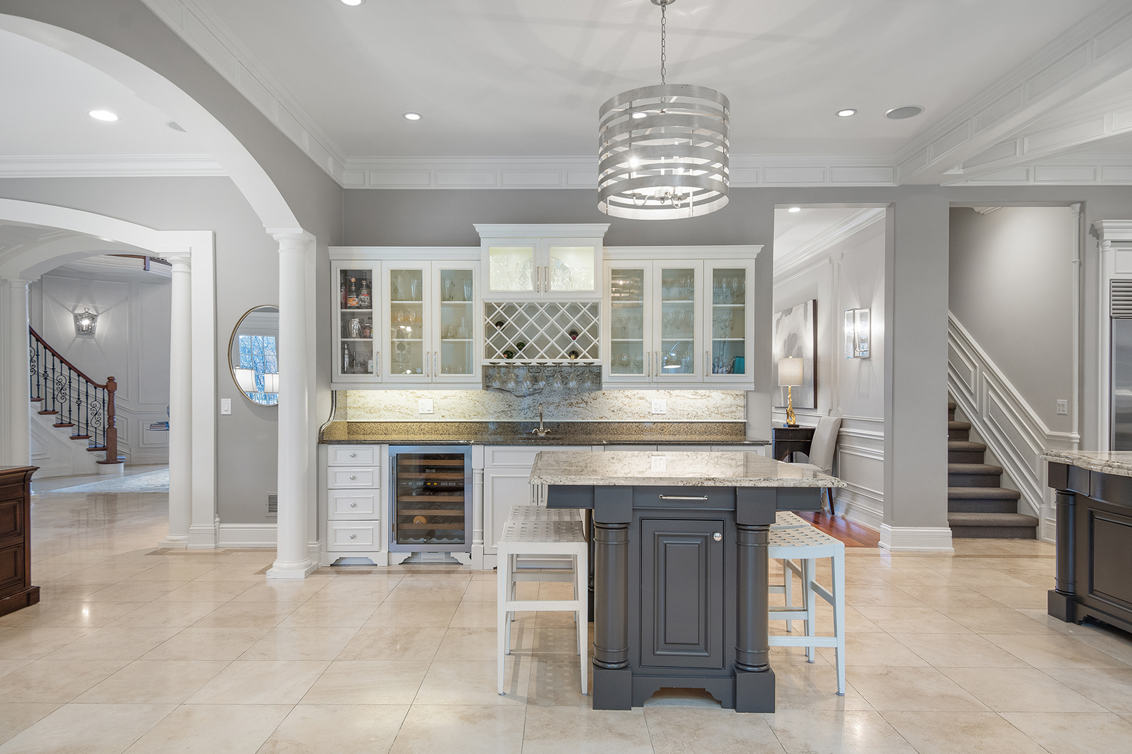 20 Old Mill Road Lake Forest, IL 60045 - Photo 18 of 64 an open kitchen with granite countertop a stove and cabinets