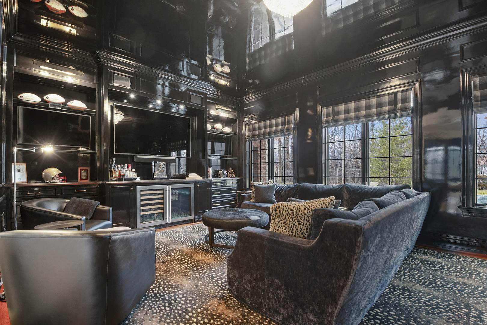 20 Old Mill Road Lake Forest, IL 60045 - Photo 23 of 64 a living room with furniture a chandelier and a large window