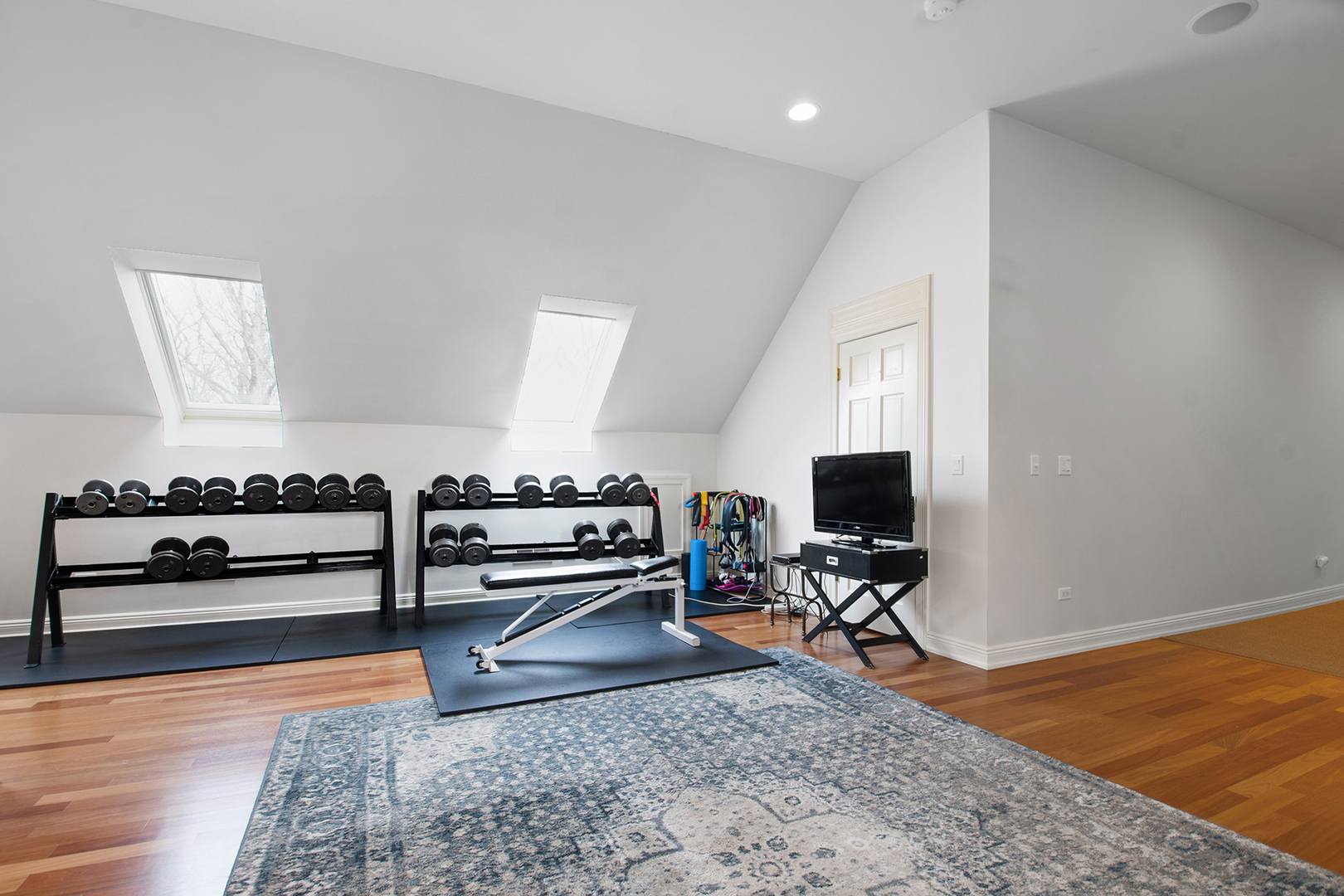 20 Old Mill Road Lake Forest, IL 60045 - Photo 52 of 64 a living room with furniture a rug and a flat screen tv