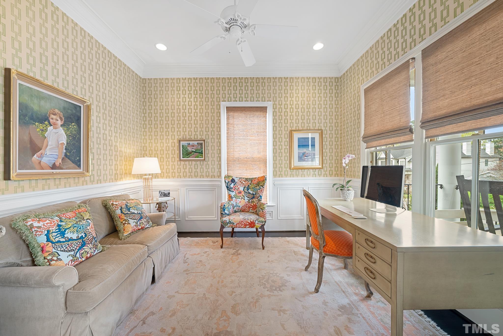 2615 Davis Street Raleigh, NC 27608 - Photo 15 of 55 a living room with furniture and a flat screen tv