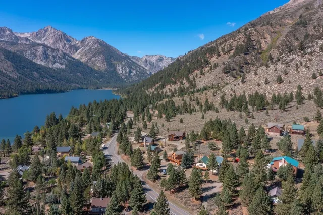 a view of a sky from a yard