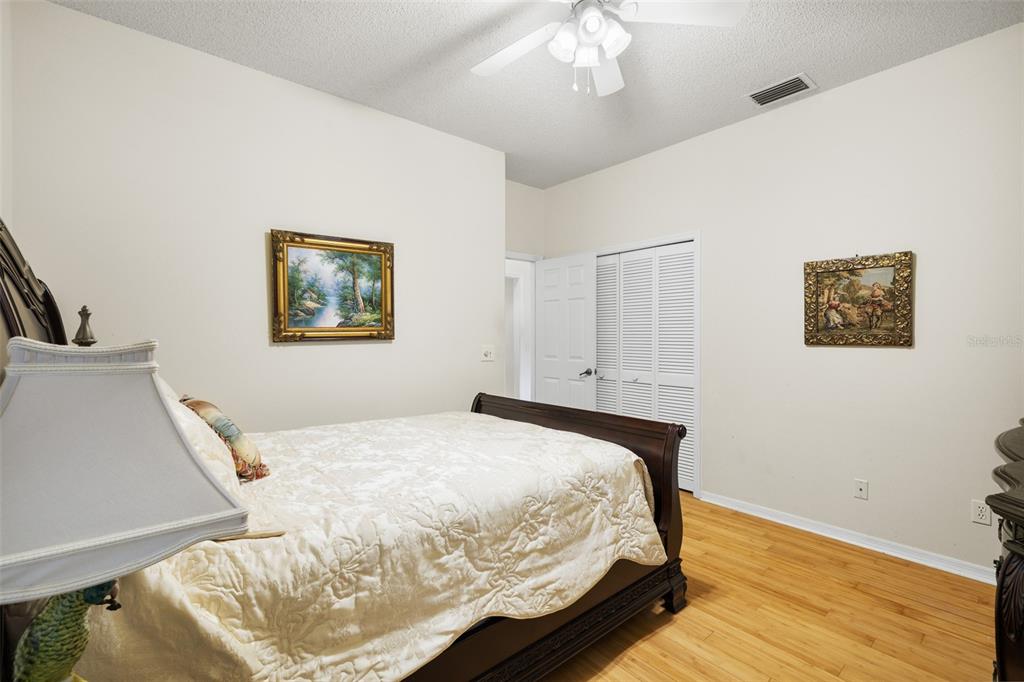 4906 Willow Ridge Terrace Valrico, FL 33596 - Photo 33 of 67 a bedroom with a bed and a chandelier