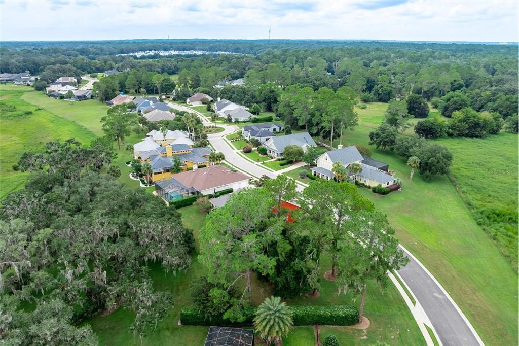 3897 Southwest 69th Avenue Gainesville, FL 32608 - Photo 17 of 20 a view of a lush green forest with houses and lake view