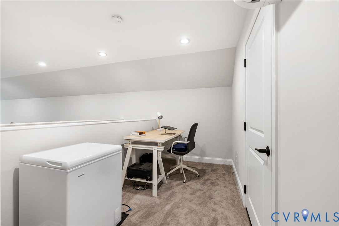 2207 Carpenters Mill Road Ruckersville, VA 22968 - Photo 25 of 34 Office with light colored carpet, lofted ceiling,