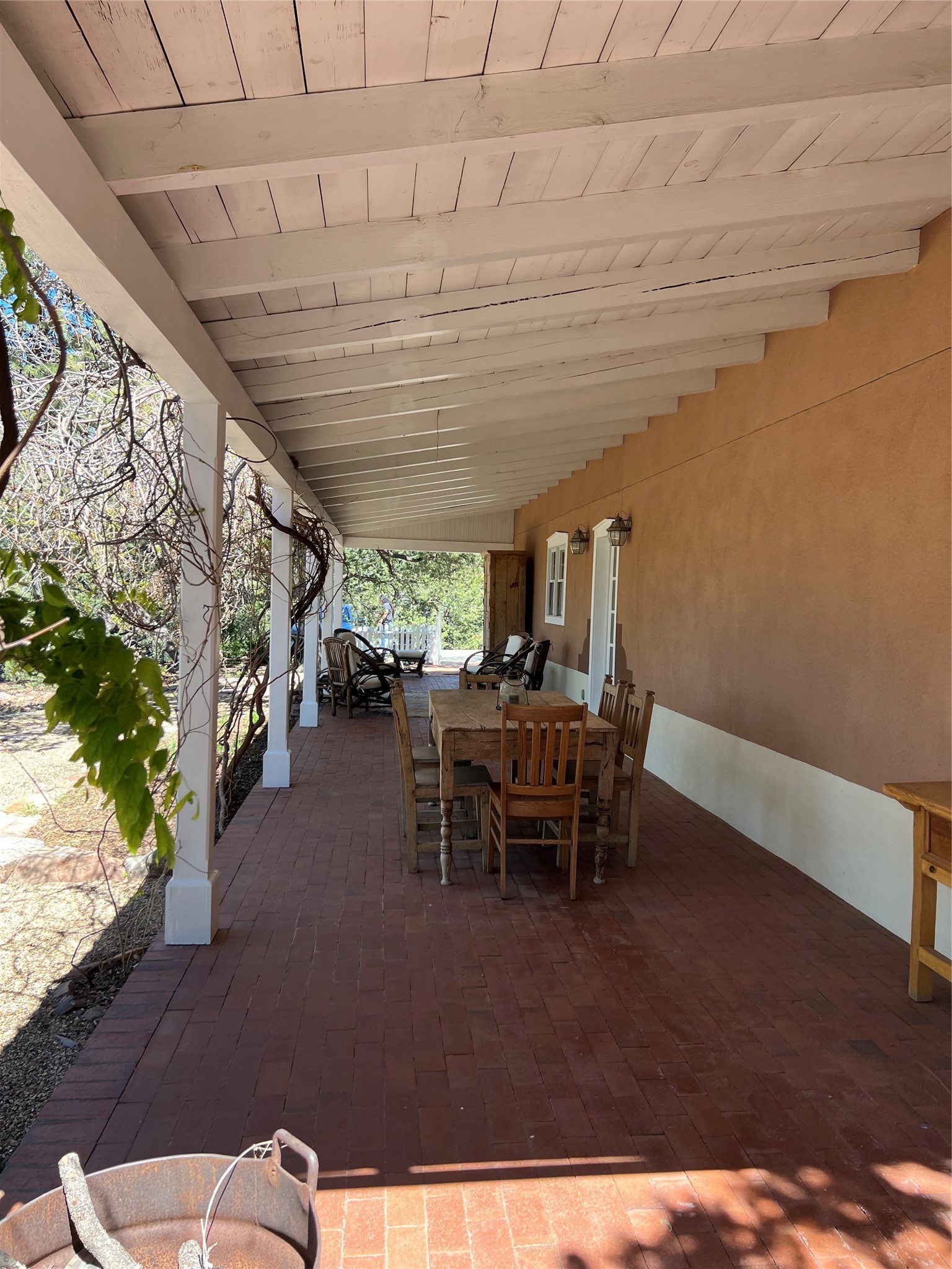 15 Toltec Road Santa Fe, NM 87505 - Photo 37 of 72 Portal runs the length of this north facade. Aprox 10" X 70"