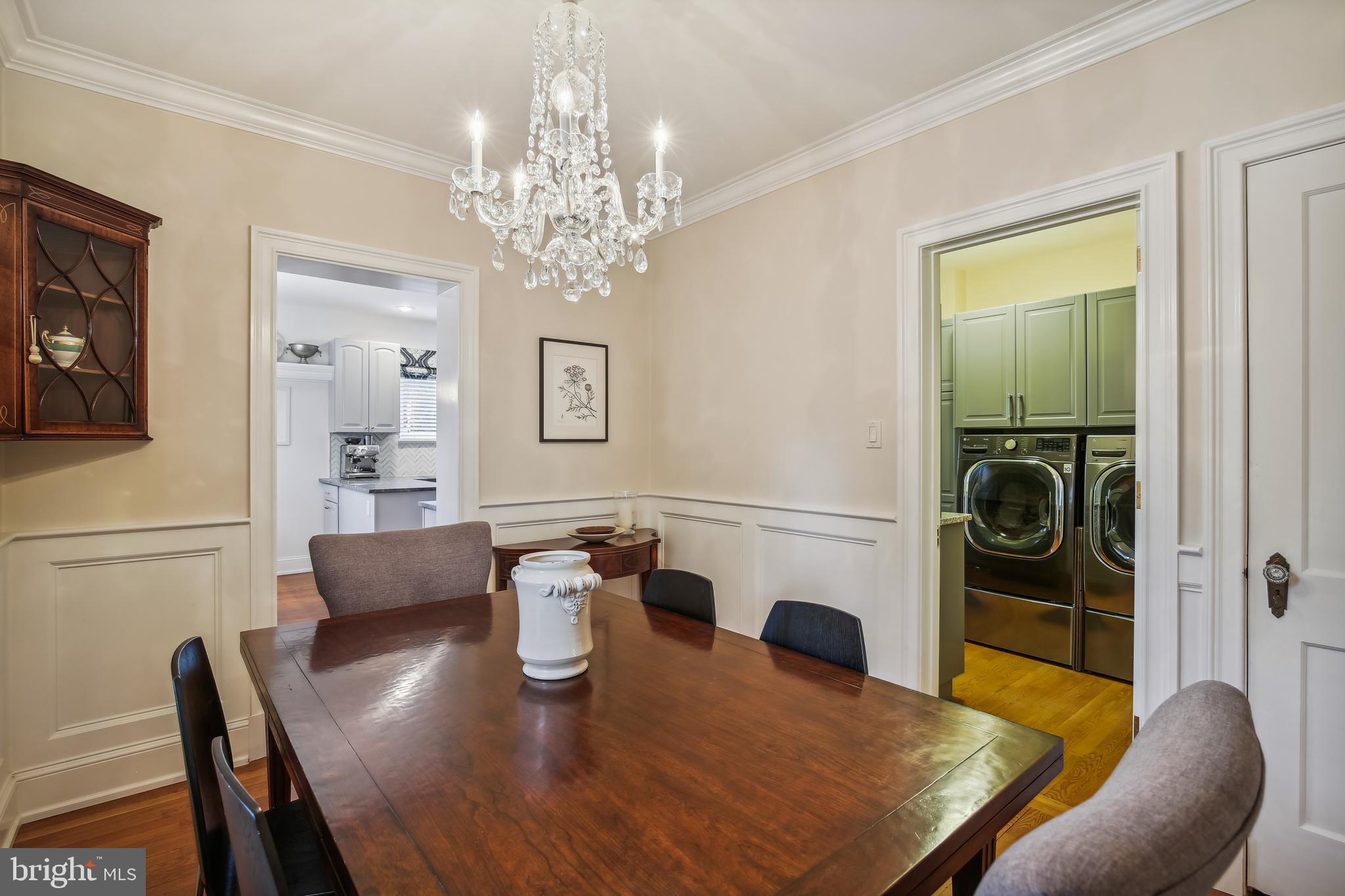 407 Lanark Way Silver Spring, MD 20901 - Photo 12 of 62 Wainscoting detail on walls in dining room