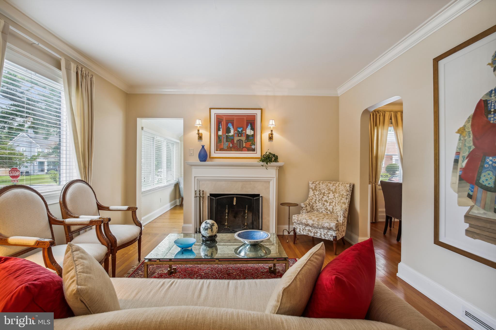 407 Lanark Way Silver Spring, MD 20901 - Photo 6 of 62 Living room with wood burning fireplace