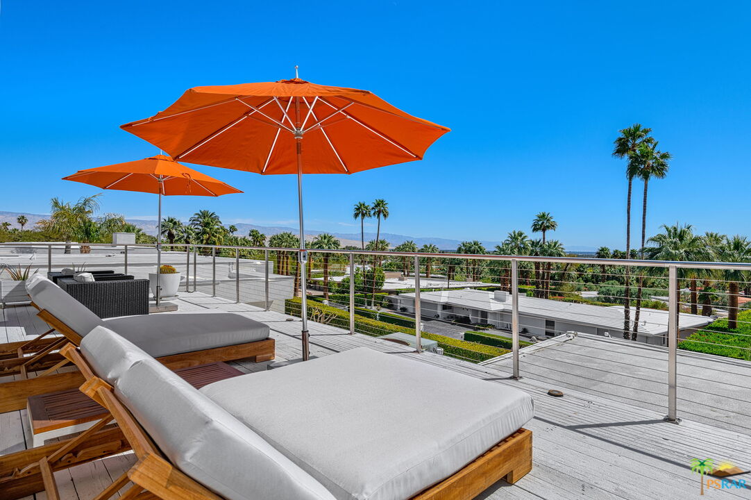 700 West Stevens Road Palm Springs, CA 92262 - Photo 41 of 54 a view of a terrace with sitting area