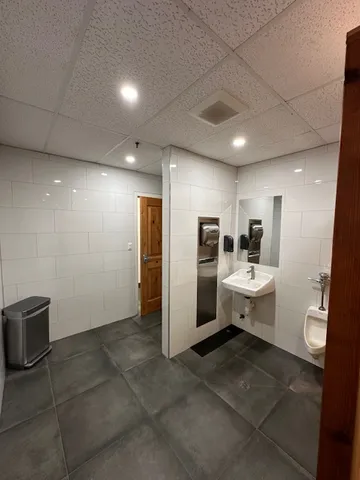 a view of an outdoor space and microwave