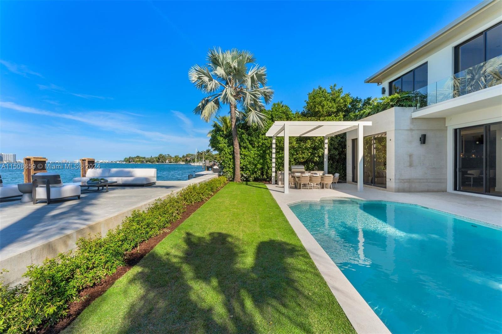5310 North Bay Road Miami Beach, FL 33140 - Photo 34 of 35 a view of a house with swimming pool