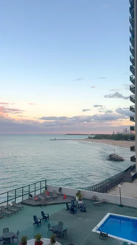 a view of a lake with a big yard