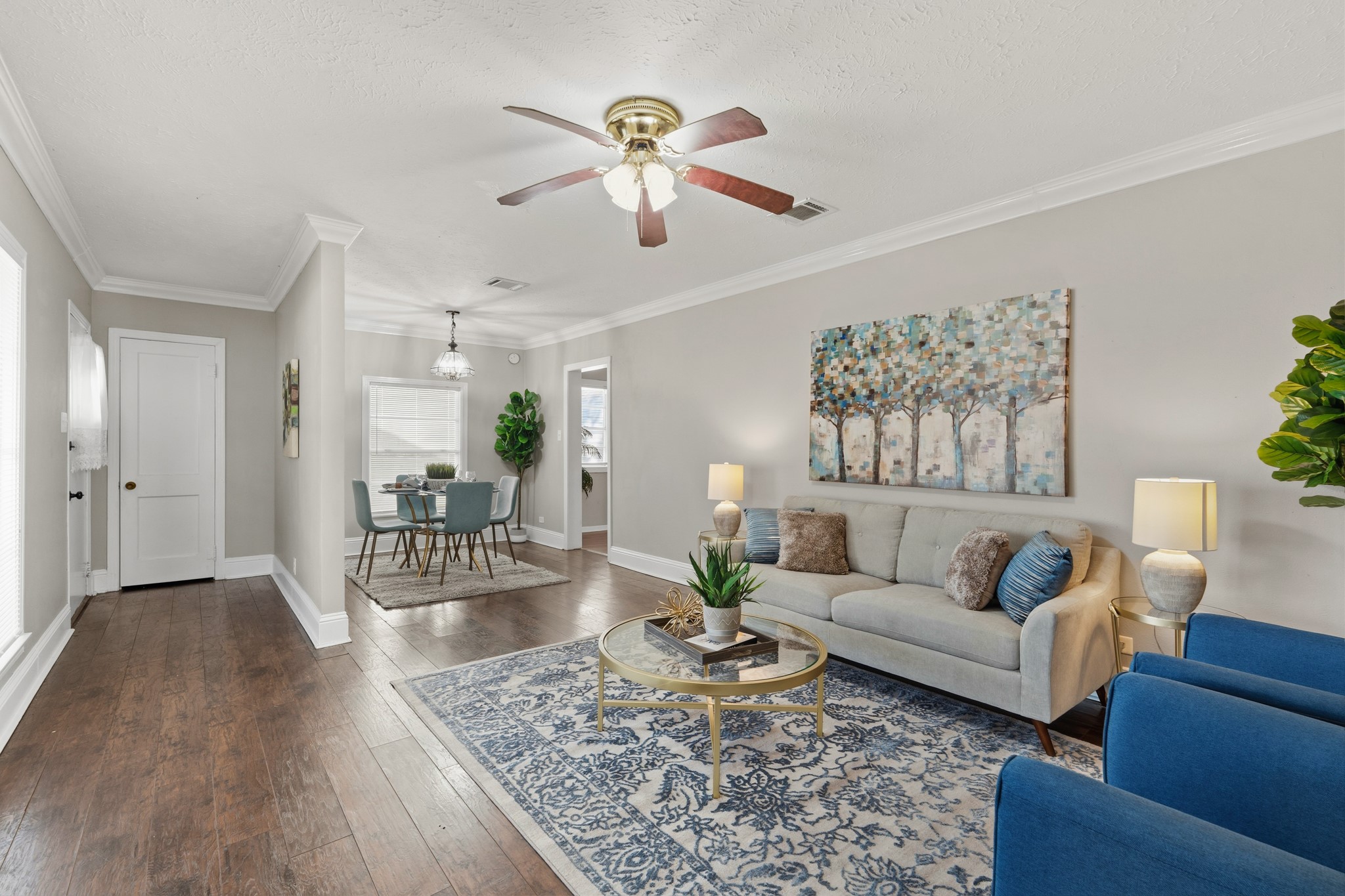 1509 Mulcahy Street Rosenberg, TX 77471 - Photo 6 of 41 a living room with furniture and a wooden floor
