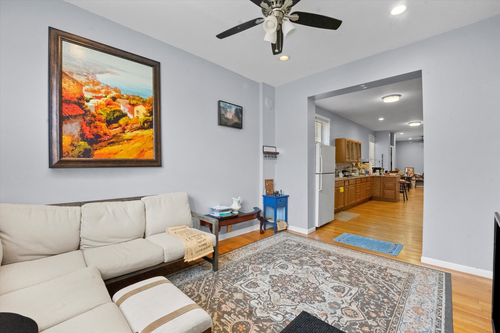 2129 West 18th Place Chicago, IL 60608 - Photo 15 of 38 a living room with furniture and a rug