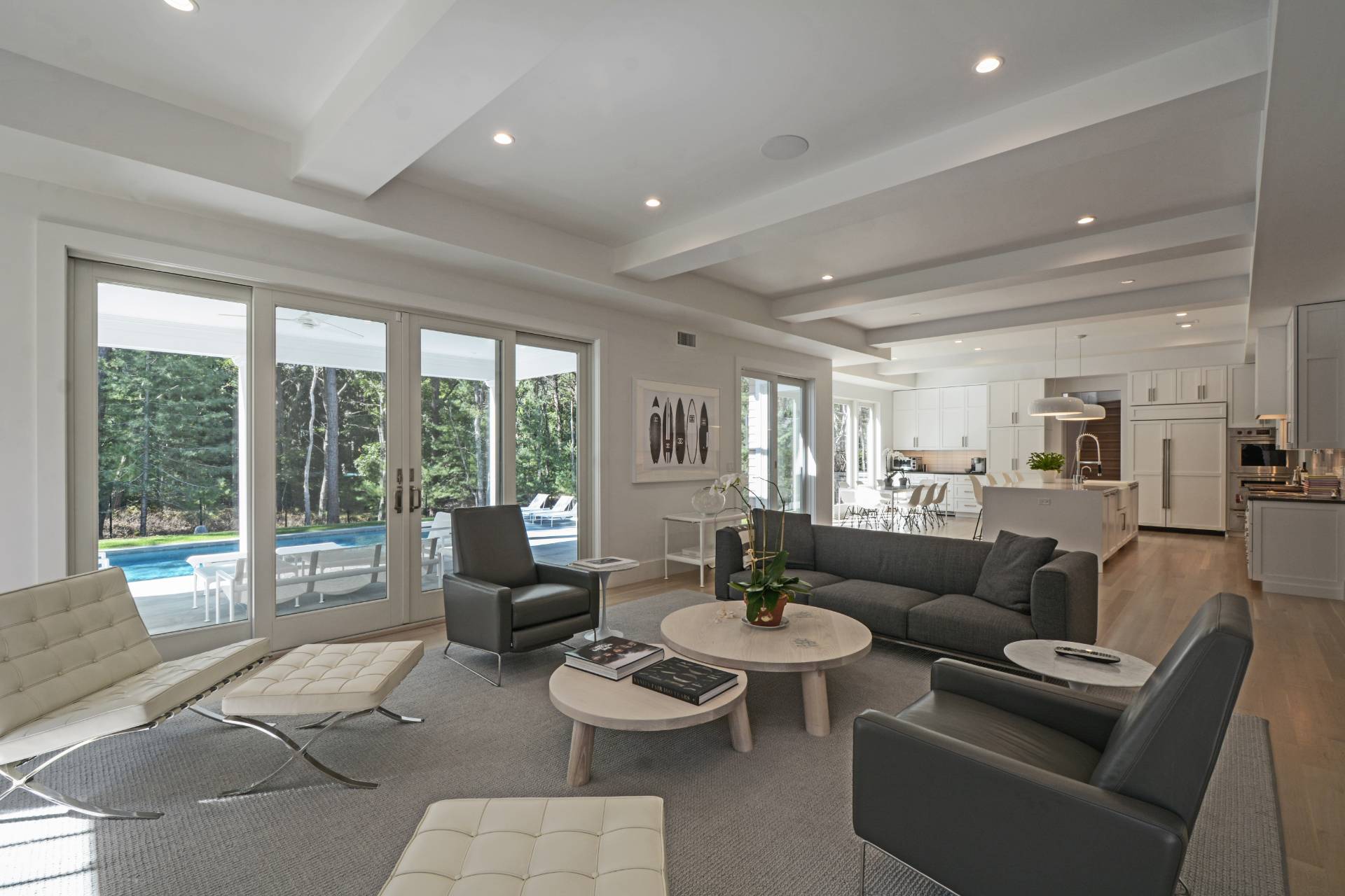198 Bull Path East Hampton, NY 11937 - Photo 12 of 50 a living room with furniture and a large window