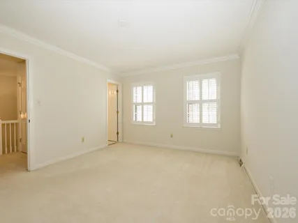 an empty room with an entryway