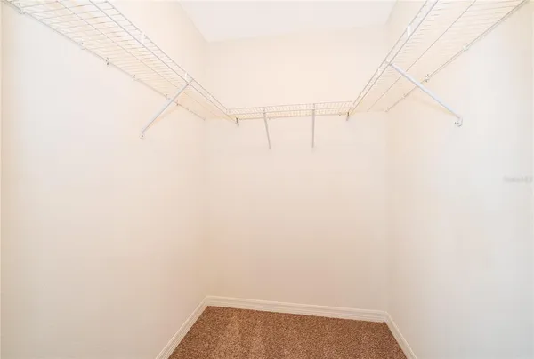 a view of small space with empty racks