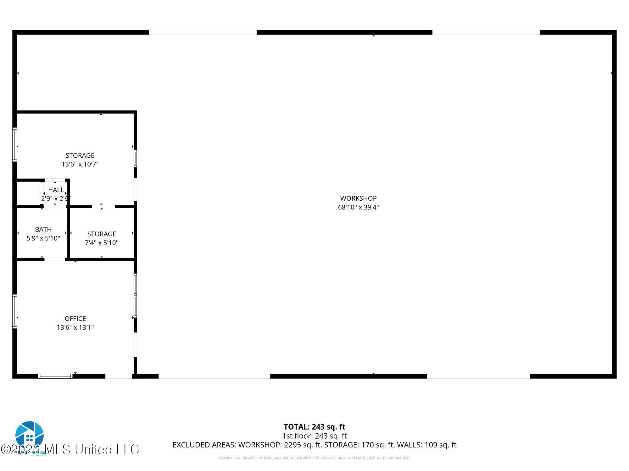 13682 John Clark Road Gulfport, MS 39503 - Photo 47 of 48 SHOP Floorplan