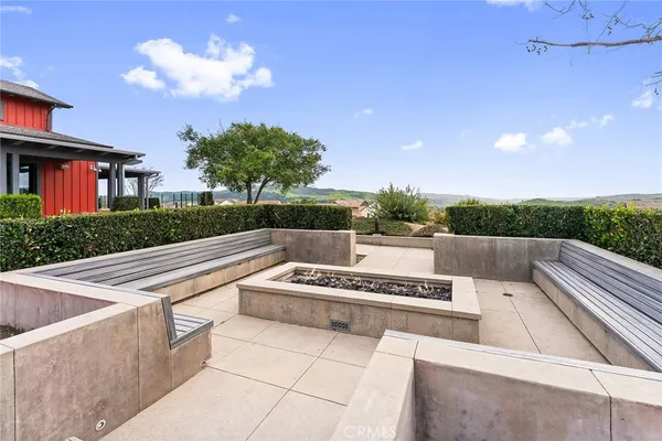 a view of a sign under a palm tree