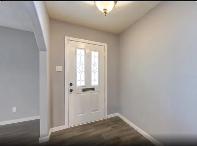 a view of livingroom with wooden floor